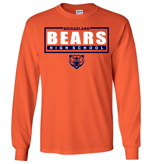 Bridgeland High School Bears Orange Long Sleeve T-shirt 49