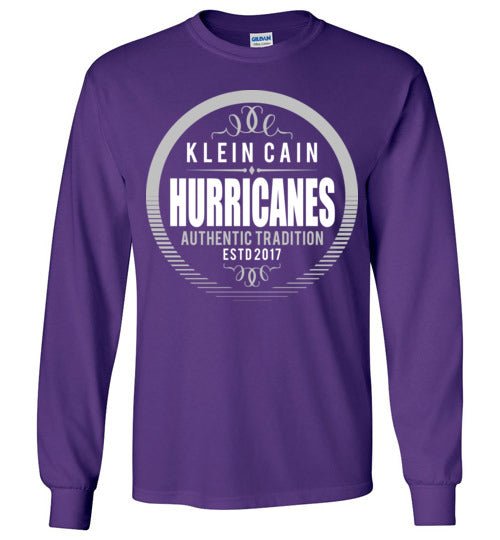 Klein Cain Hurricanes - Design 38 - Purple Long Sleeve T-shirt