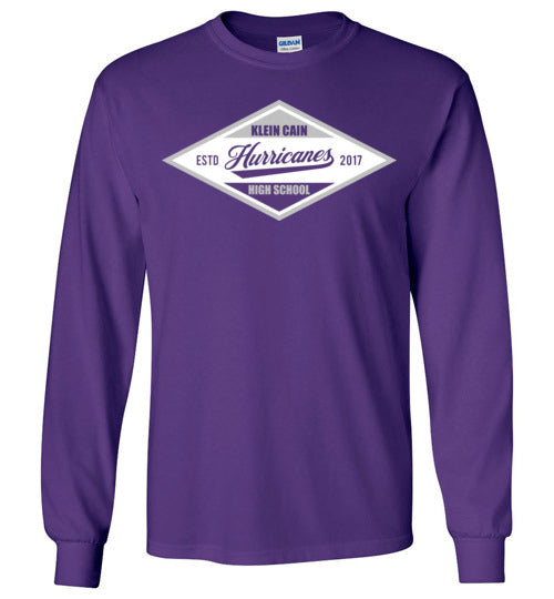 Klein Cain Hurricanes - Design 13 - Purple Long Sleeve T-shirt