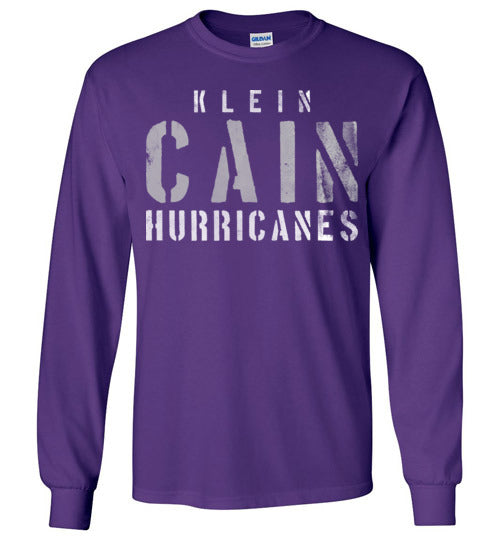 Klein Cain Hurricanes - Design 17 - Purple Long Sleeve T-shirt