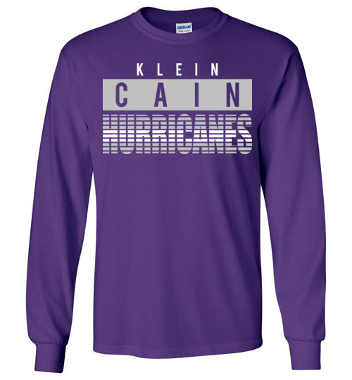 Klein Cain High School Hurricanes Purple Long Sleeve T-shirt 35