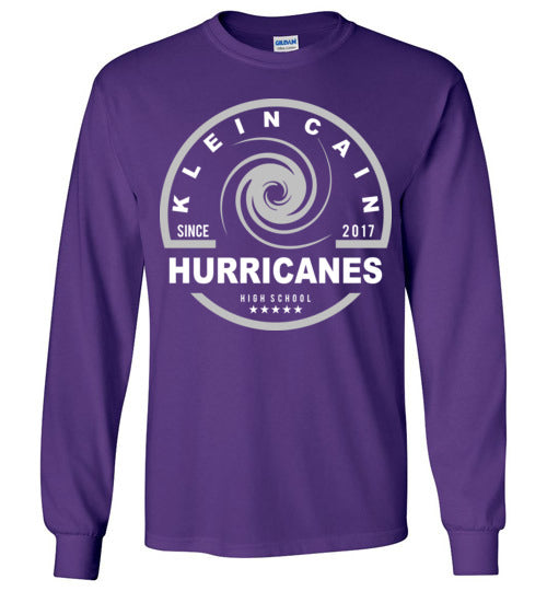 Klein Cain High School Hurricanes Purple Long Sleeve T-shirt 04