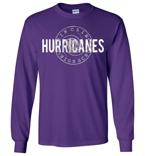 Klein Cain High School Hurricanes Purple Long Sleeve T-shirt 88