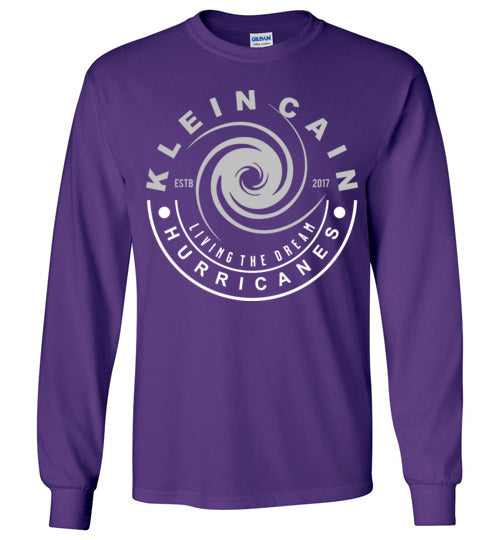 Klein Cain Hurricanes - Design 19 - Purple Long Sleeve T-shirt