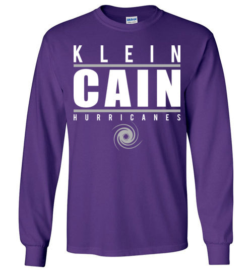 Klein Cain High School Hurricanes Sports Grey Long Sleeve T-shirt 07