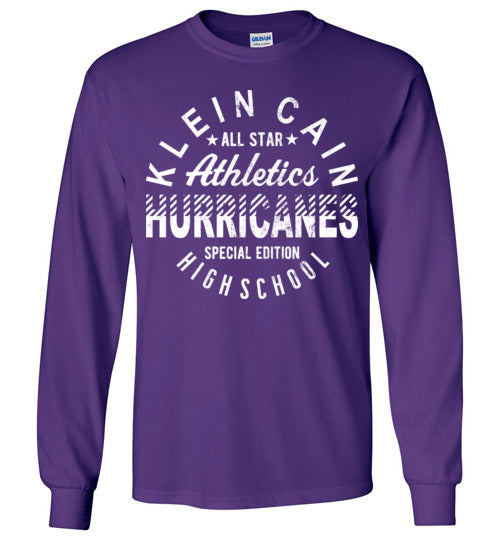 Klein Cain Hurricanes - Design 18 - Purple Long Sleeve T-shirt