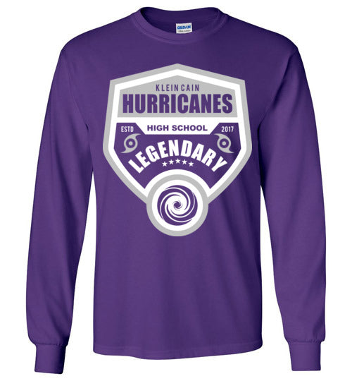 Klein Cain Hurricanes - Design 14 - Purple Long Sleeve T-shirt