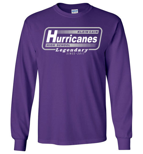 Klein Cain Hurricanes - Design 10 - Purple Long Sleeve T-shirt