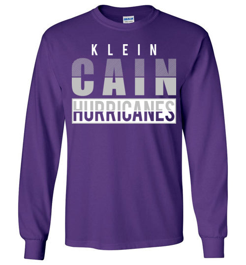 Klein Cain High School Hurricanes Purple Long Sleeve T-shirt 31