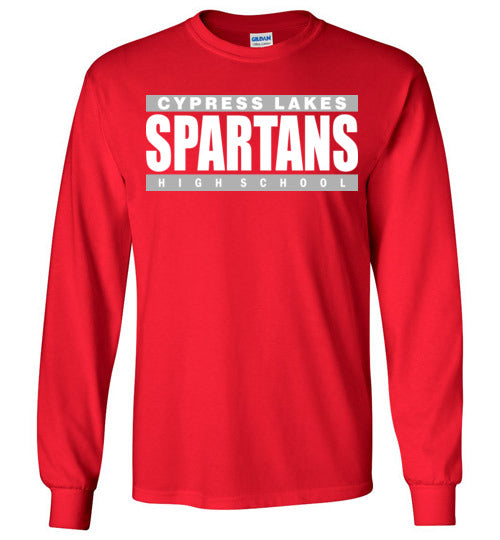 Cypress Lakes High School Spartans Red Long Sleeve T-shirt 98