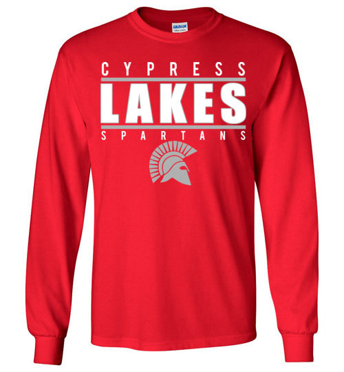 Cypress Lakes High School Spartans Red Long Sleeve T-shirt 07