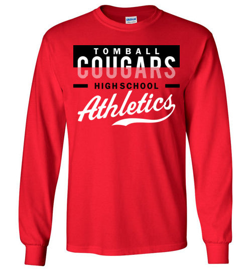 Tomball High School Cougars Red Long Sleeve T-shirt 48