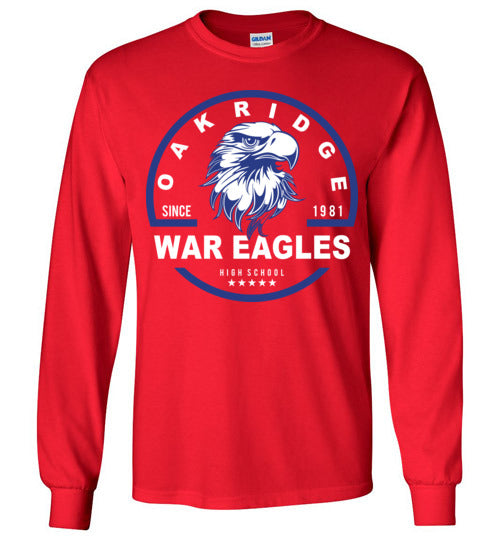 Oak Ridge High School War Eagles Red Long Sleeve T-shirt 04