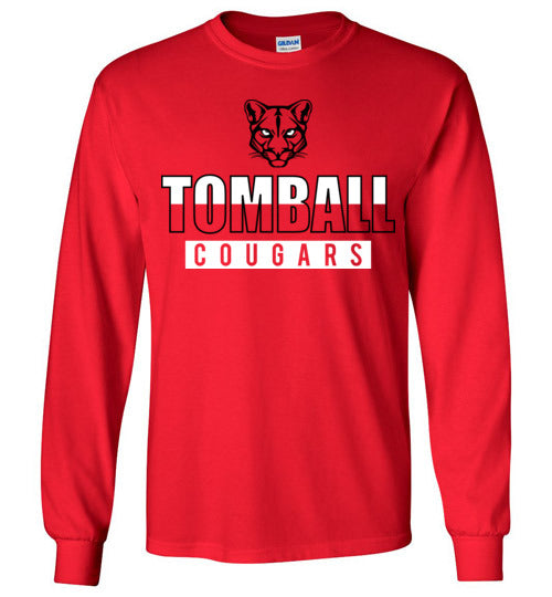 Tomball High School Cougars Red Long Sleeve T-shirt 23
