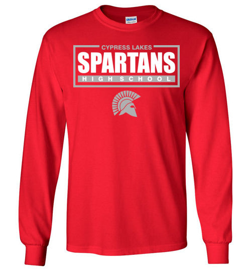 Cypress Lakes High School Spartans Red Long Sleeve T-shirt 49