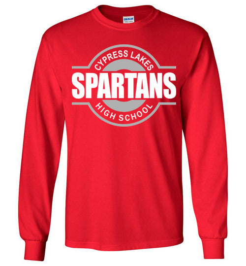 Cypress Lakes High School Spartans Red Long Sleeve T-shirt 11