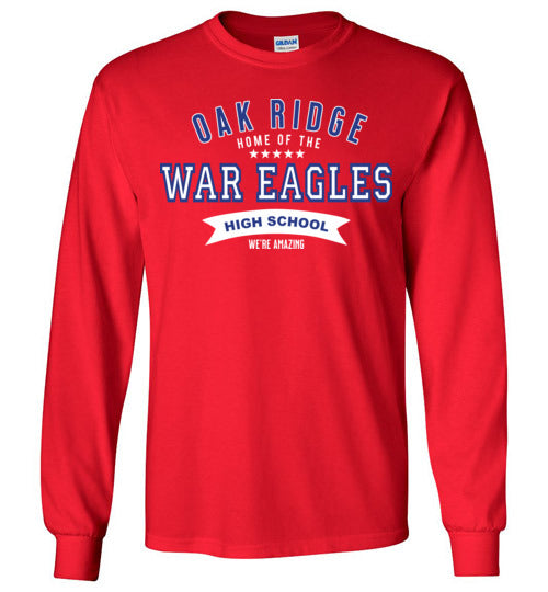 Oak Ridge High School War Eagles Red Long Sleeve T-shirt 96