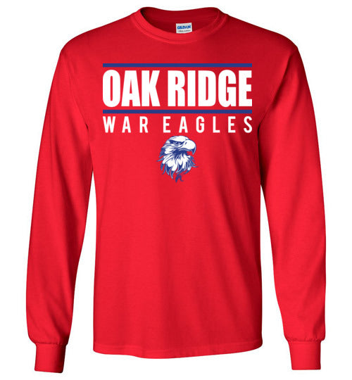 Oak Ridge High School War Eagles Red Long Sleeve T-shirt 07