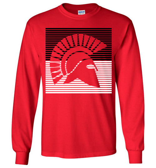 Porter High School Spartans Red Long Sleeve T-shirt 27