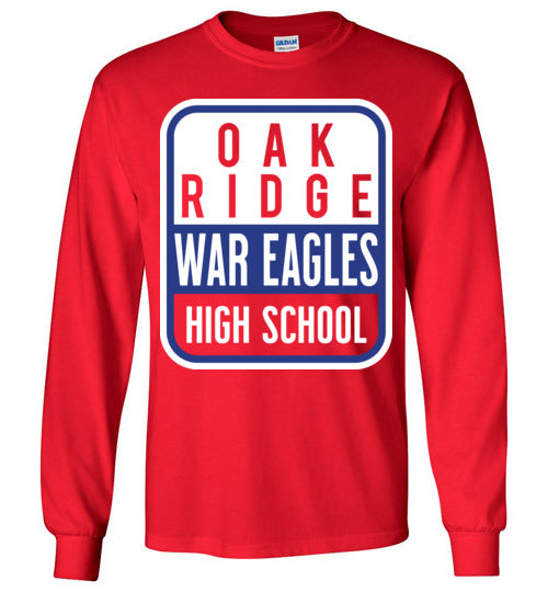 Oak Ridge High School War Eagles Red Long Sleeve T-shirt 01