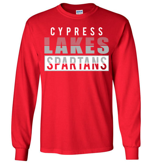 Cypress Lakes High School Spartans Red Long Sleeve T-shirt 31