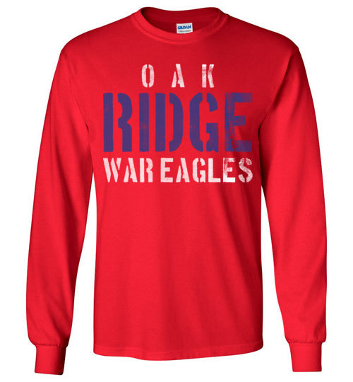 Oak Ridge High School War Eagles Red Long Sleeve T-shirt 12