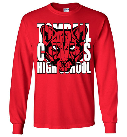 Tomball High School Cougars Red Long Sleeve T-shirt 20
