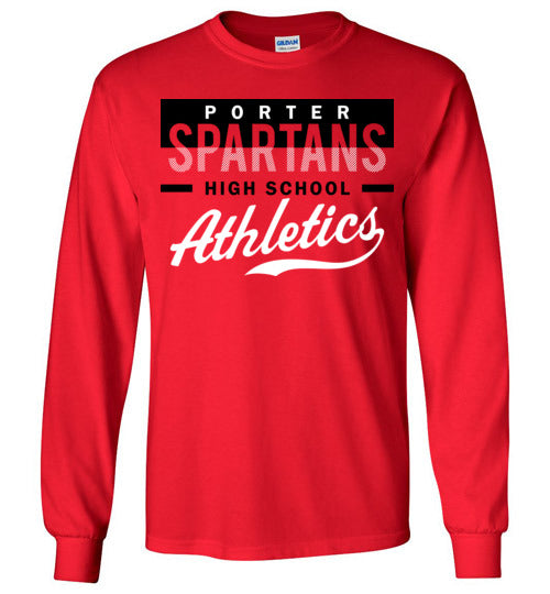 Porter High School Spartans Red Long Sleeve T-shirt 48