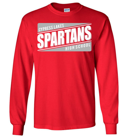 Cypress Lakes High School Spartans Red Long Sleeve T-shirt 84