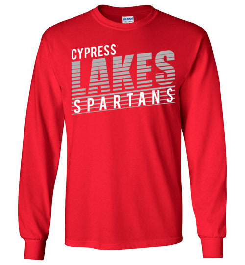 Cypress Lakes High School Spartans Red Long Sleeve T-shirt 32