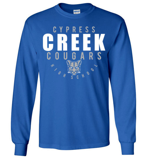 Cypress Creek High School Cougars Royal Blue Long Sleeve T-shirt 12