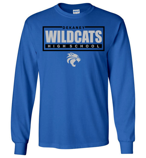 Dekaney High School Wildcats Royal Blue Long Sleeve T-shirt 49