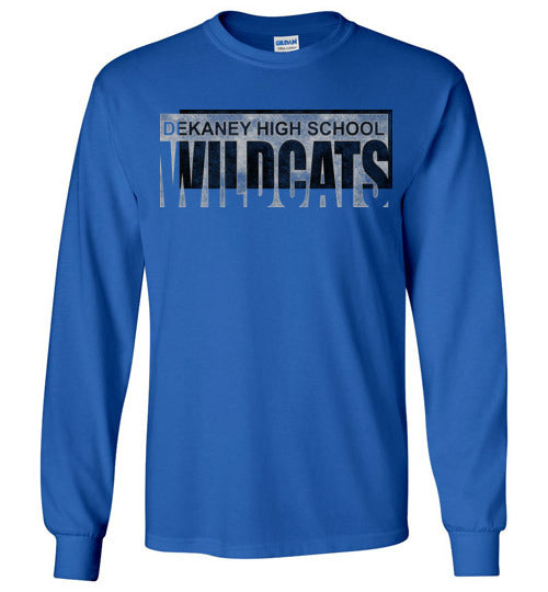 Dekaney High School Wildcats Royal Blue Long Sleeve T-shirt 22