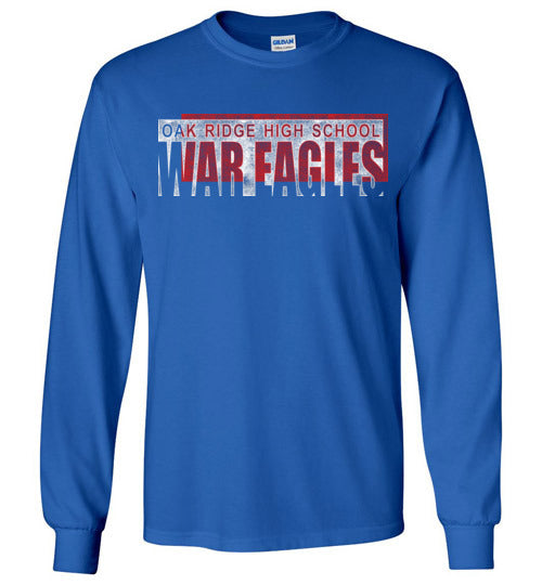 Oak Ridge High School War Eagles Royal Blue Long Sleeve T-shirt 22