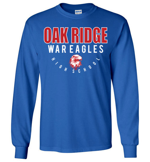 Oak Ridge High School War Eagles Royal Blue Long Sleeve T-shirt 12