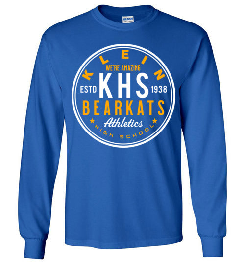 Klein High School Bearkats Royal Blue Long Sleeve T-shirt 28