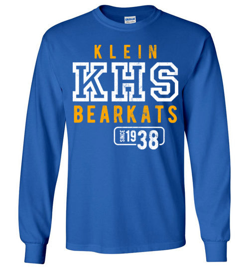 Klein Bearkats - Design 08 - Royal Blue Long Sleeve T-shirt