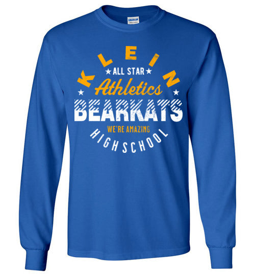 Klein High School Bearkats Royal Blue Long Sleeve T-shirt 18