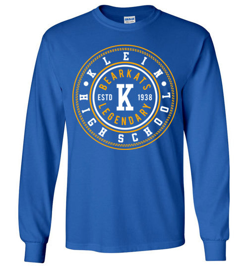 Klein Bearkats - Design 26 - Royal Blue Long Sleeve T-shirt