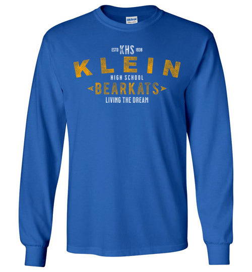 Klein High School Bearkats Royal Blue Long Sleeve T-shirt 42