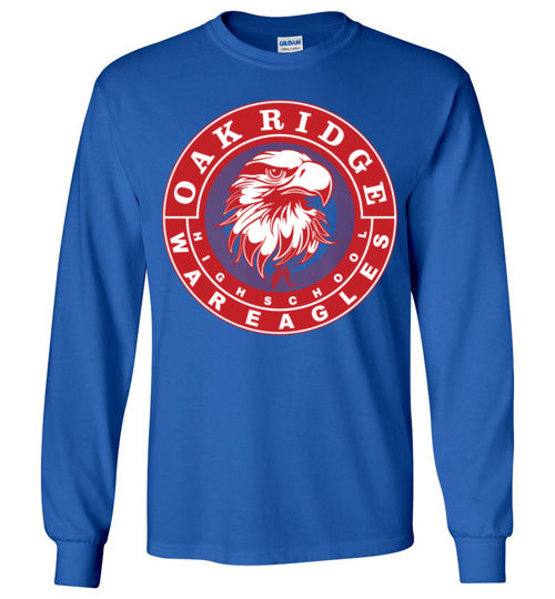 Oak Ridge High School War Eagles Royal Blue Long Sleeve T-shirt 02