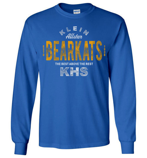 Klein High School Bearkats Royal Blue Long Sleeve T-shirt 40