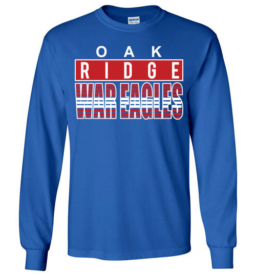 Oak Ridge High School War Eagles Royal Blue Long Sleeve T-shirt 35