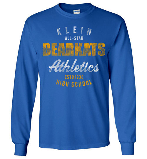 Klein High School Bearkats Royal Blue Long Sleeve T-shirt 34