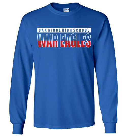 Oak Ridge High School War Eagles Royal Blue Long Sleeve T-shirt 25