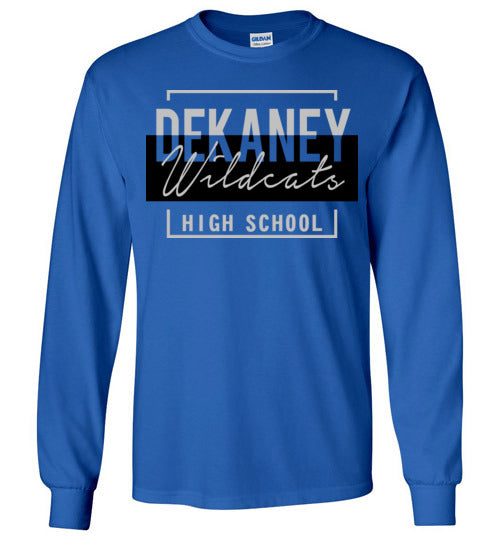 Dekaney High School Wildcats Royal Blue Long Sleeve T-shirt 05