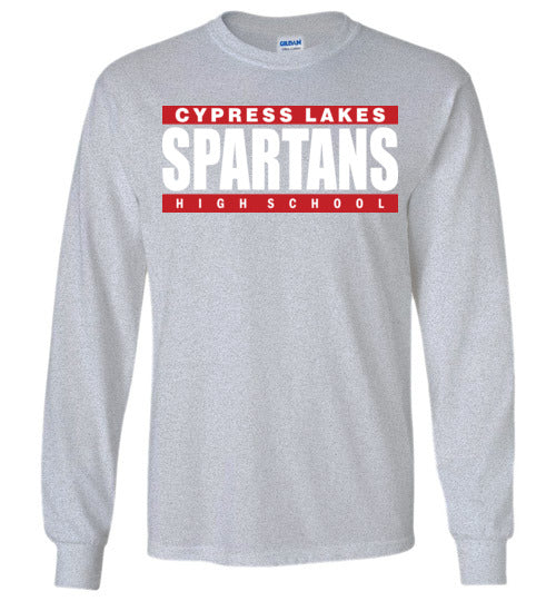 Cypress Lakes High School Spartans Sports Grey Long Sleeve T-shirt 98