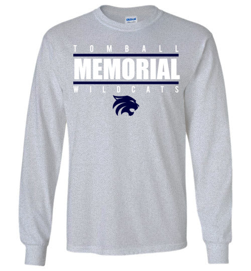 Tomball Memorial High School Wildcats Sports Grey Long Sleeve T-shirt 07