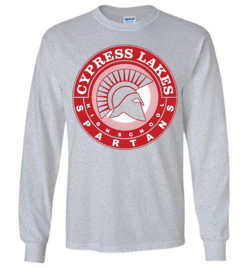 Cypress Lakes High School Spartans Sports Grey Long Sleeve T-shirt 02
