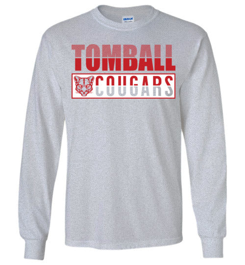 Tomball High School Cougars Sports Grey Long Sleeve T-shirt 31